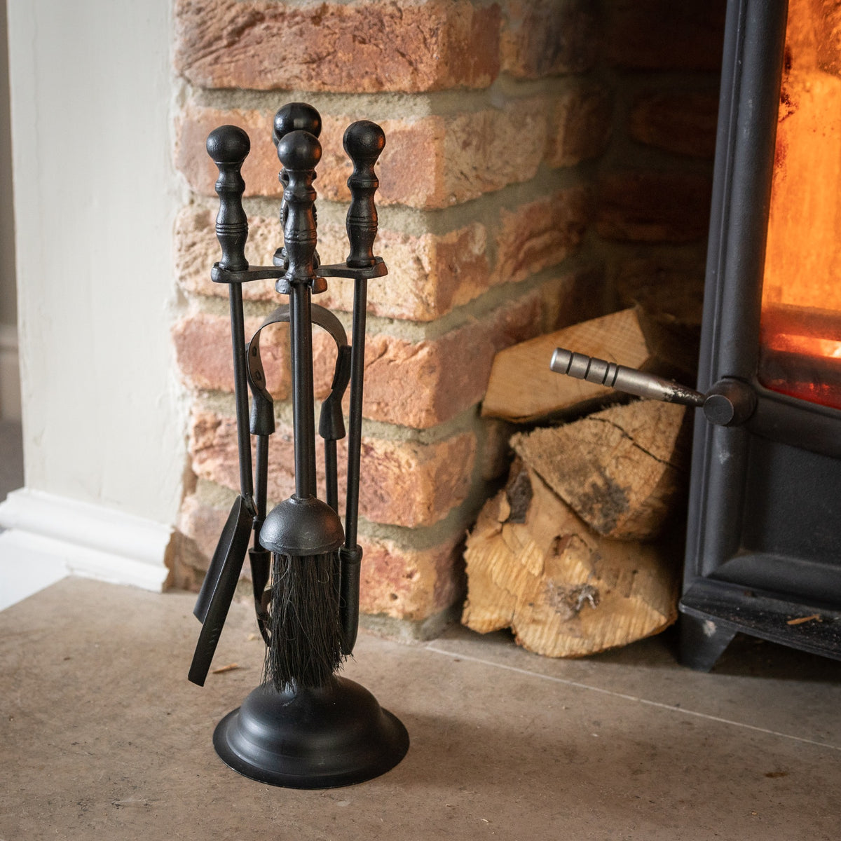 Greenside Black Fireside Companion Set