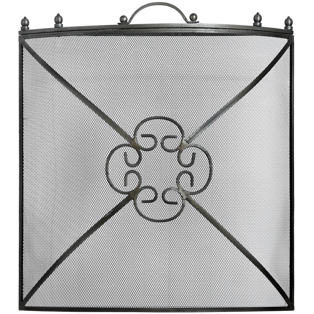 Kirkheaton Antique Pewter Mesh Fireguard