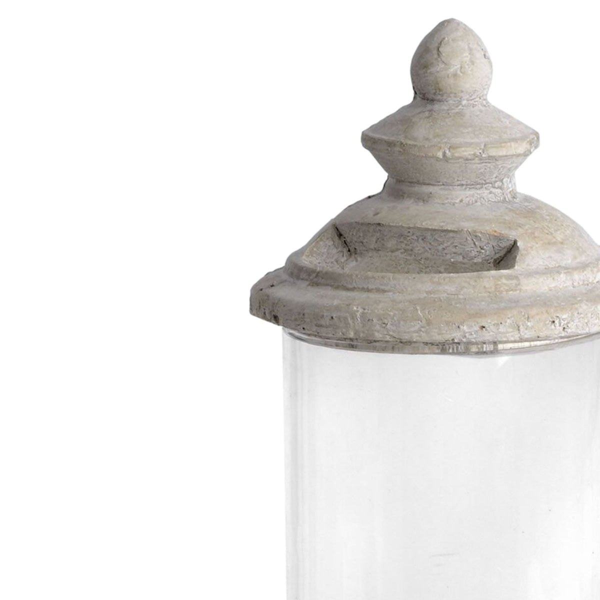 Carrshield White Glass Hurricane Candle Holder