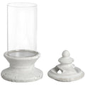 Carrshield White Glass Hurricane Candle Holder