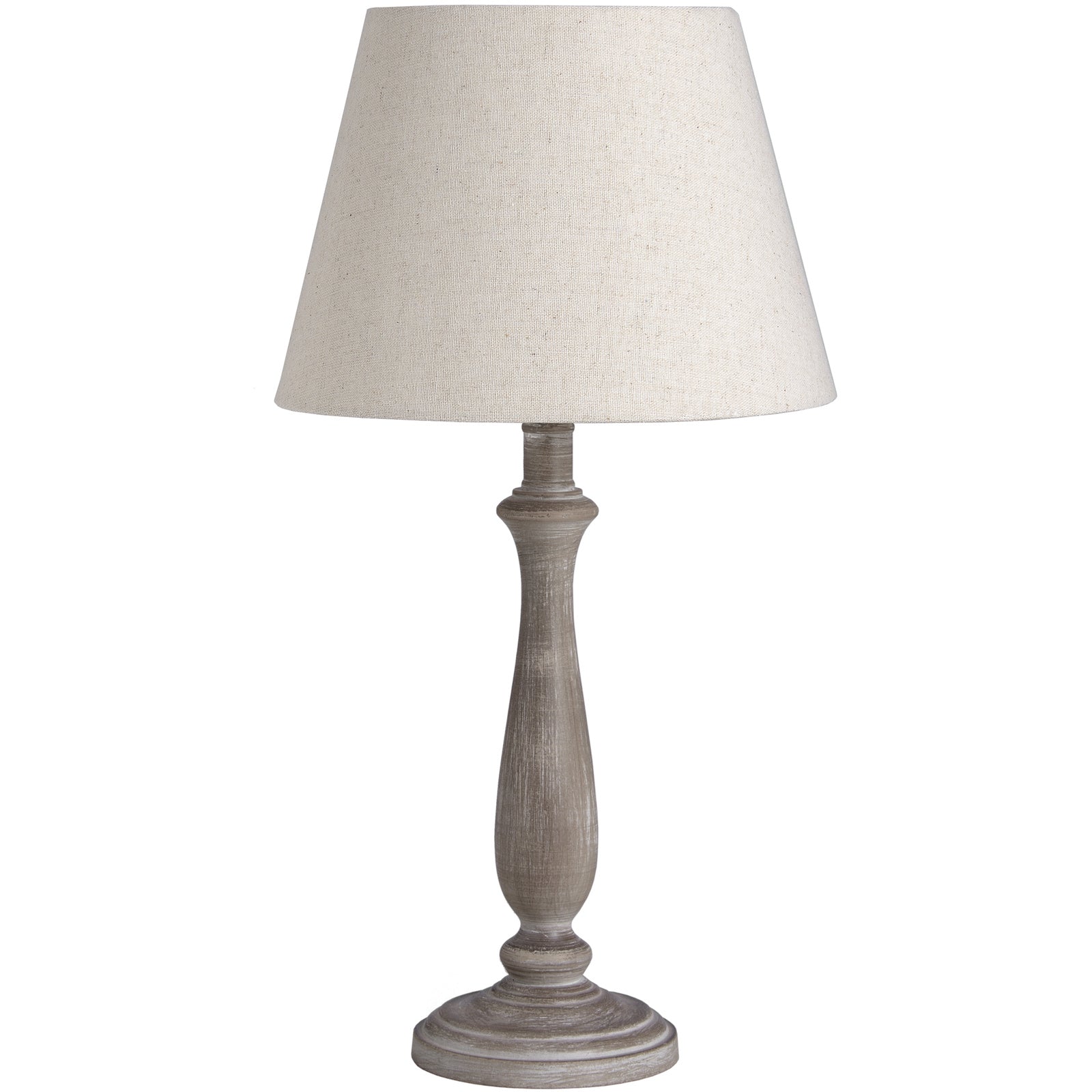 Belsay Whitewashed Wood Lamp