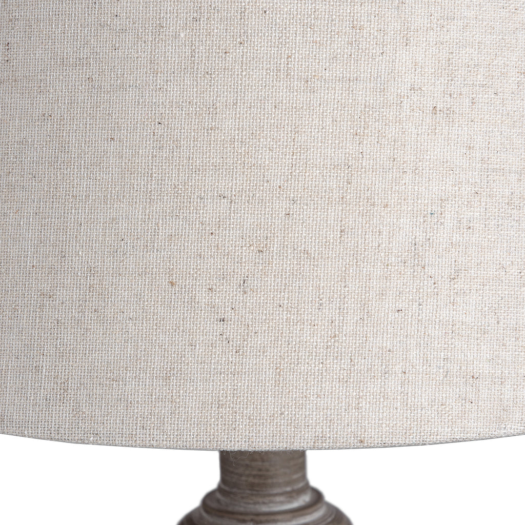 Belsay Whitewashed Wood Lamp