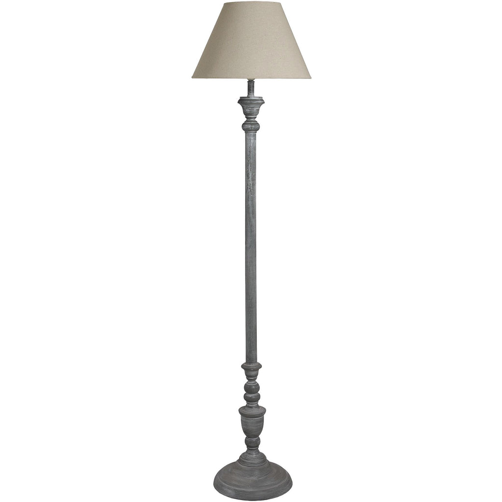 Cresswell Carved Wood Floor Lamp