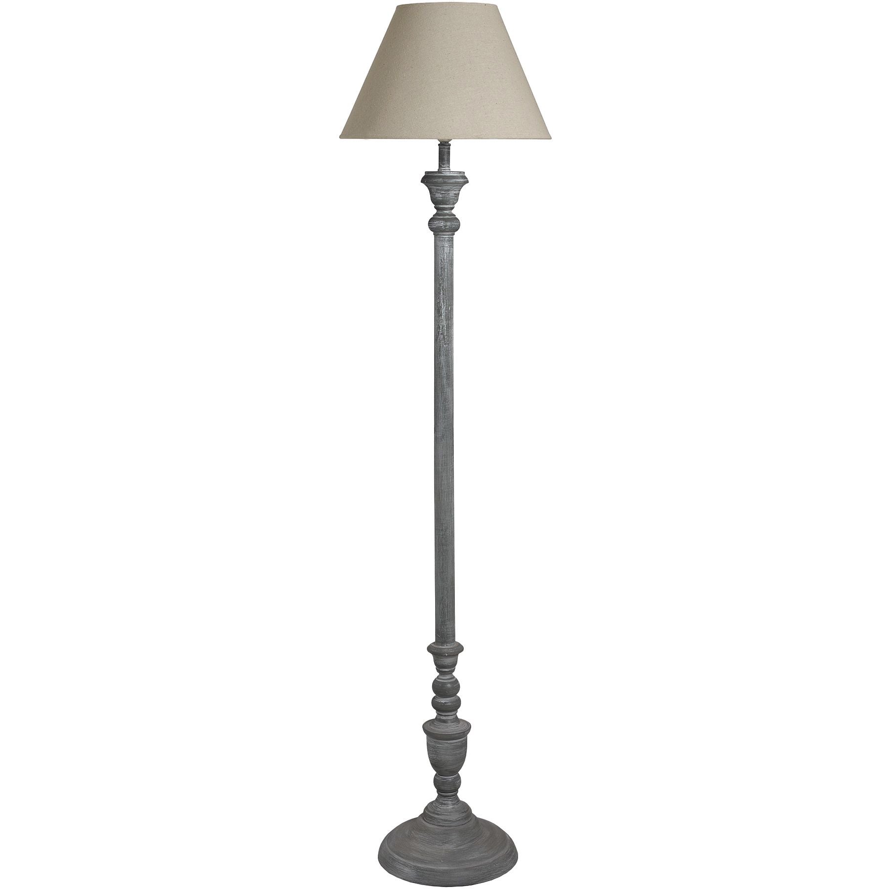 Cresswell Carved Wood Floor Lamp