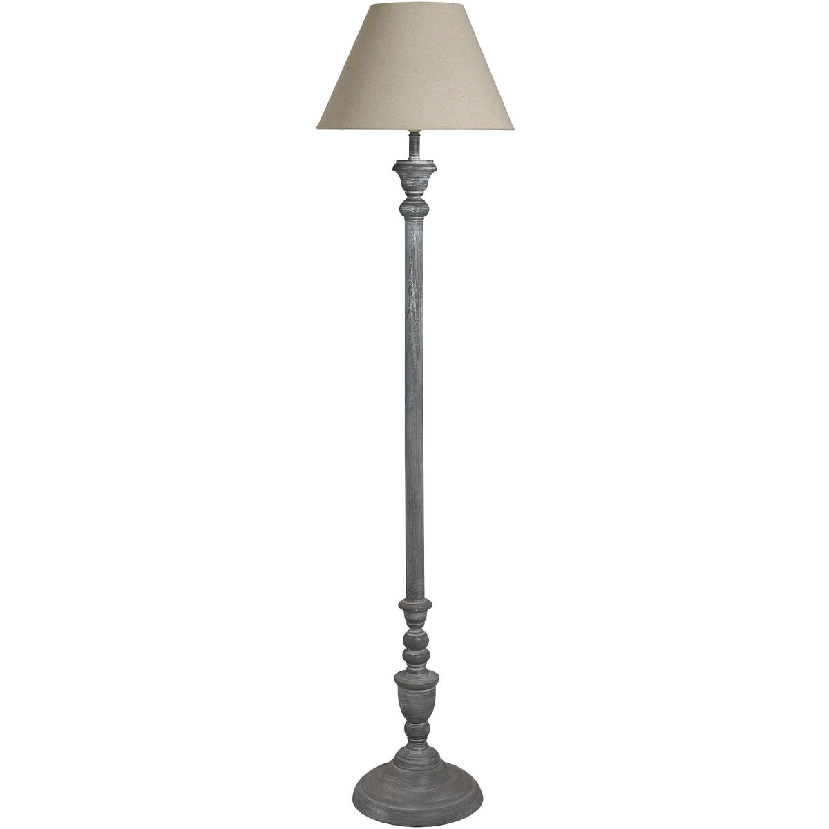Cresswell Carved Wood Floor Lamp