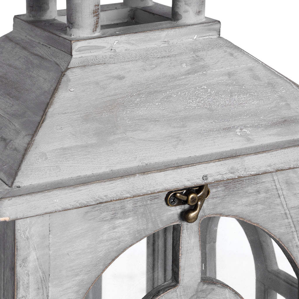 Haydon Wooden Archway Lanterns Set