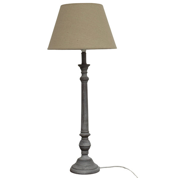 Seaton Grey-Washed Wood Table Lamp