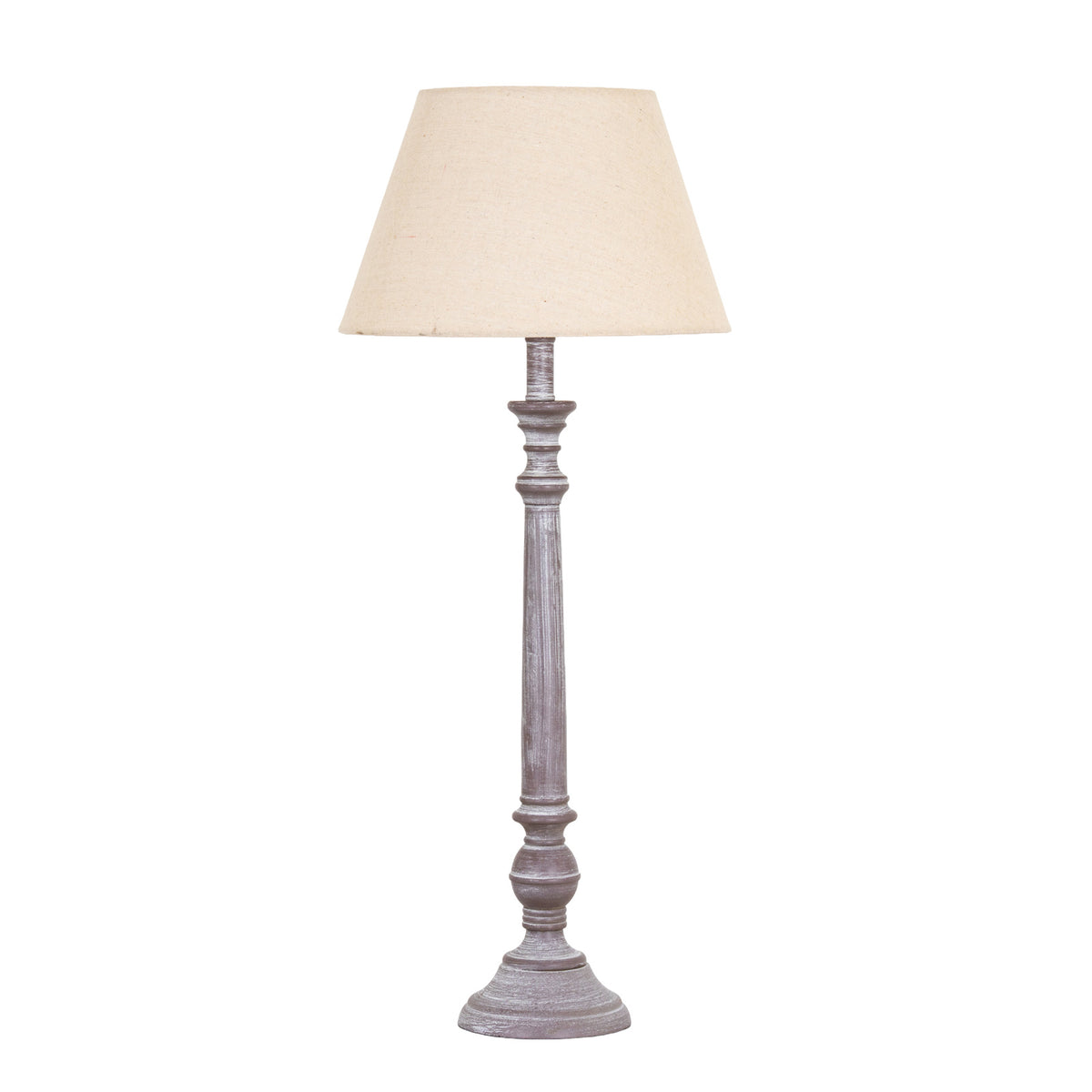 Seaton Grey-Washed Wood Table Lamp