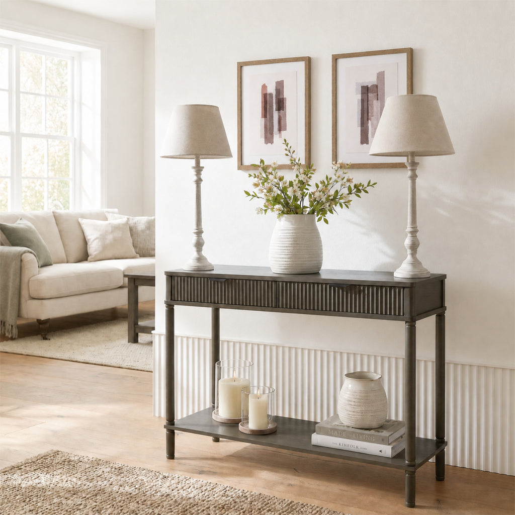 Seaton Grey-Washed Wood Table Lamp