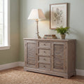 Kielder Whitewash Wood Table Lamp