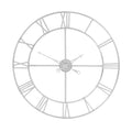 Newbrough Large Silver Skeleton Wall Clock