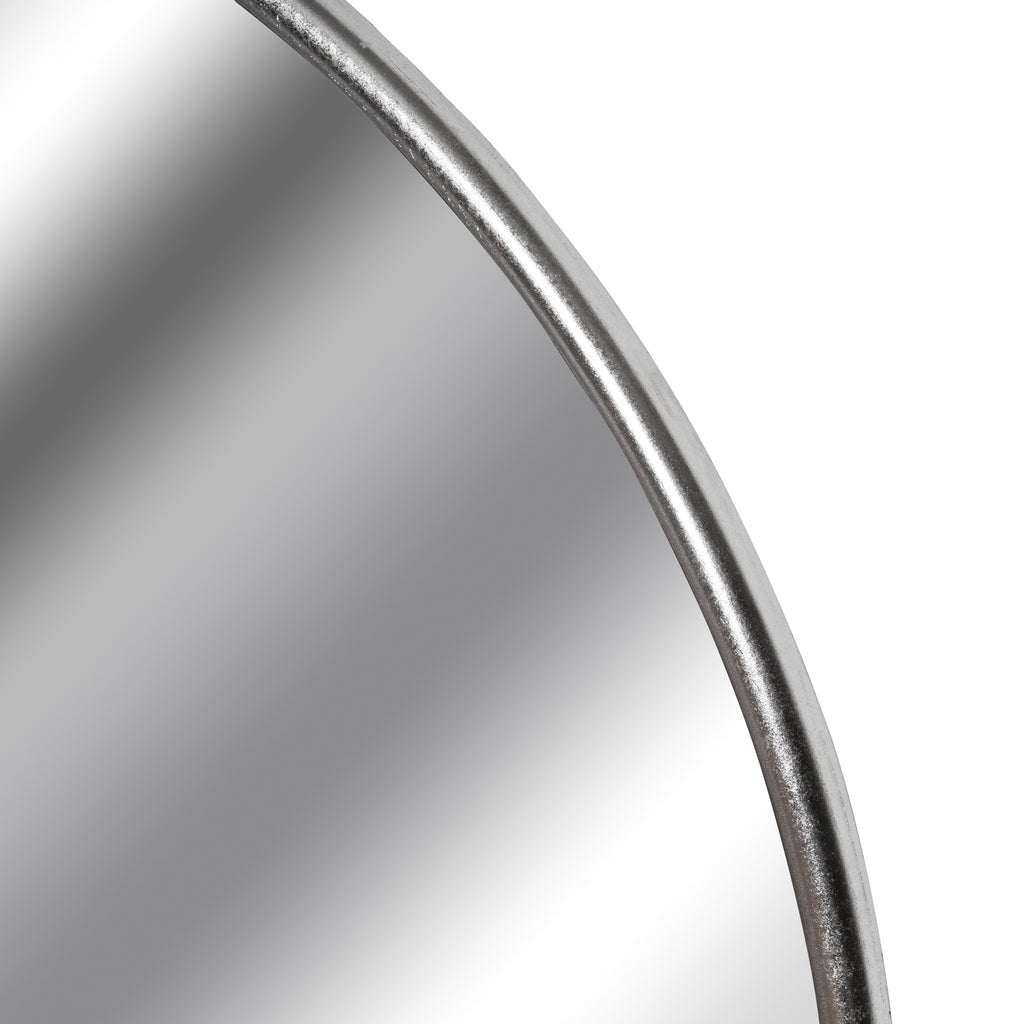 Fourstones Large Silver Circular Wall Mirror