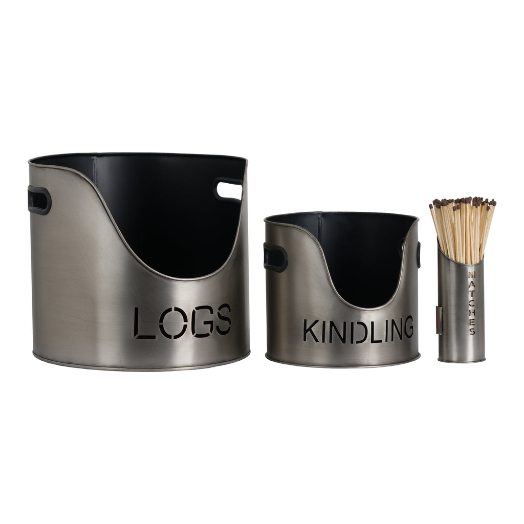 Halton Pewter Log, Kindling and Match Set