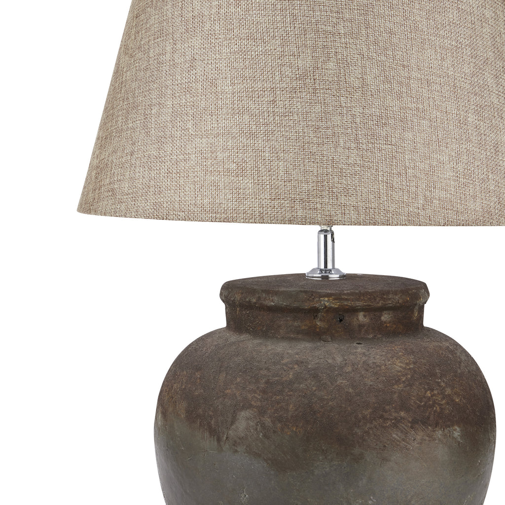 Lesbury Aged Stone Ceramic Table Lamp