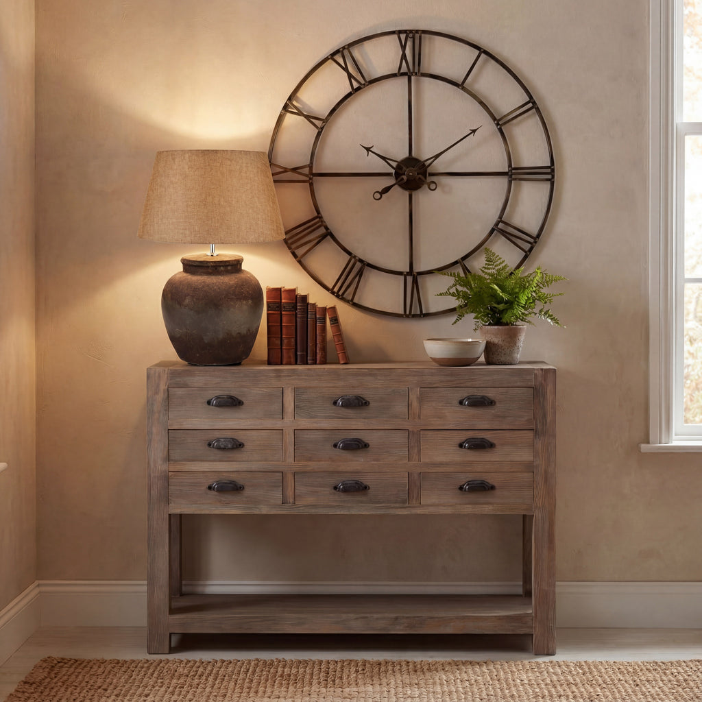 Lesbury Aged Stone Ceramic Table Lamp