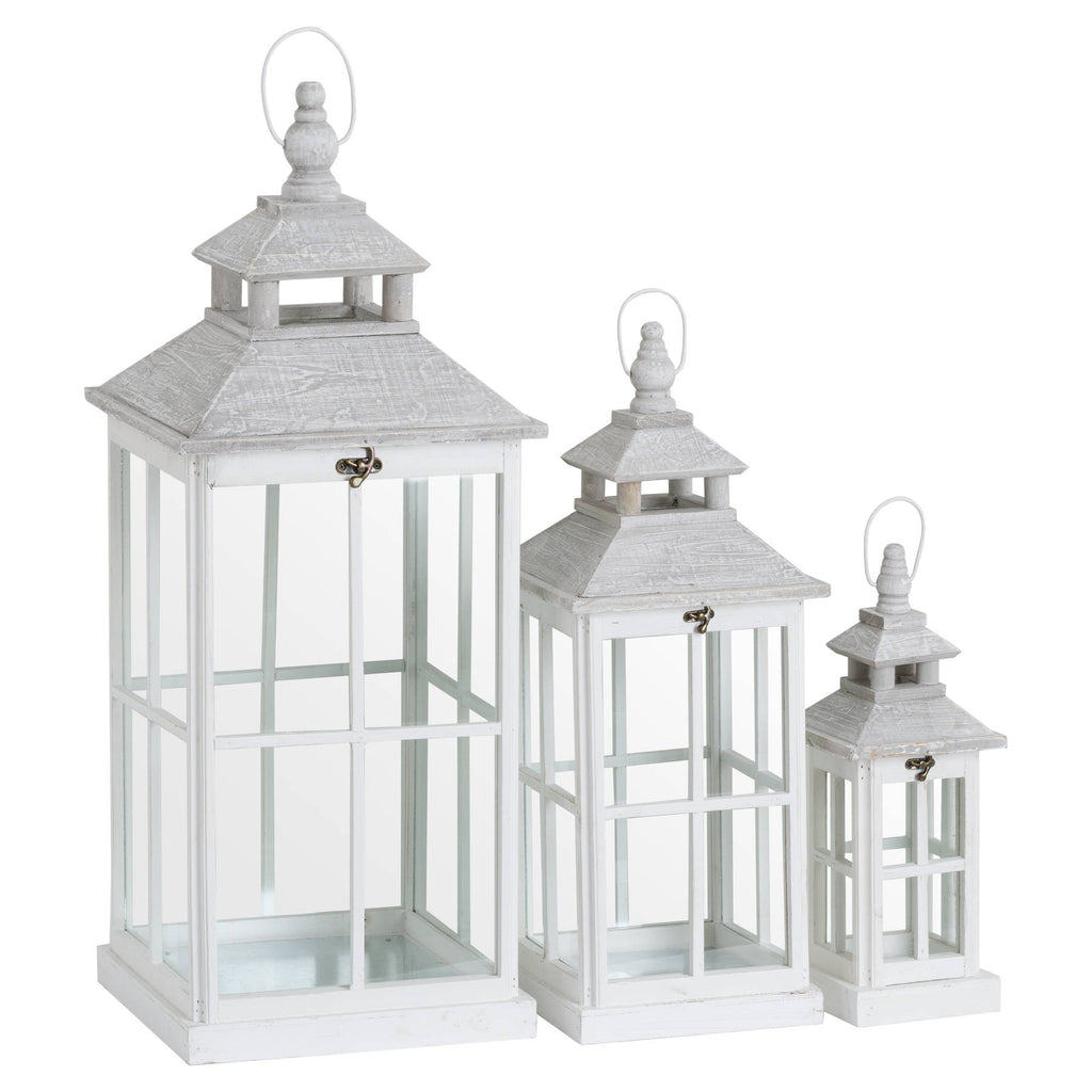 Whitfield White Window Lanterns Set
