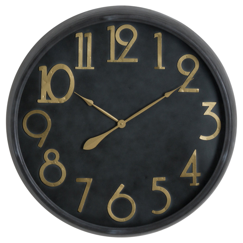 Sewingshields Brass and Black Wall Clock