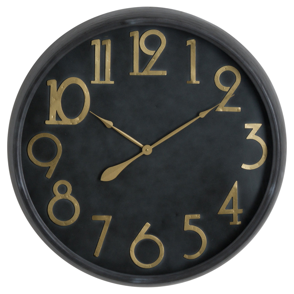Sewingshields Brass and Black Wall Clock