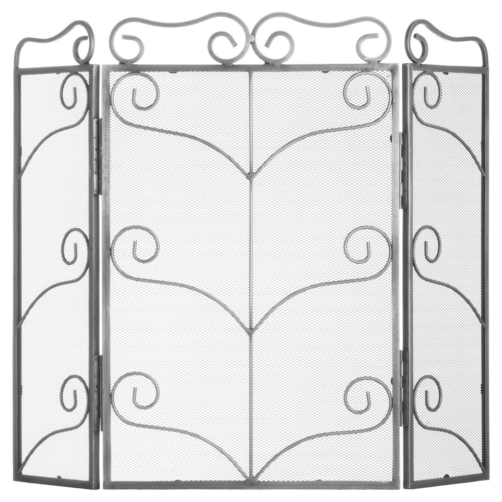 Beltingham Large Antique Silver Fire Screen