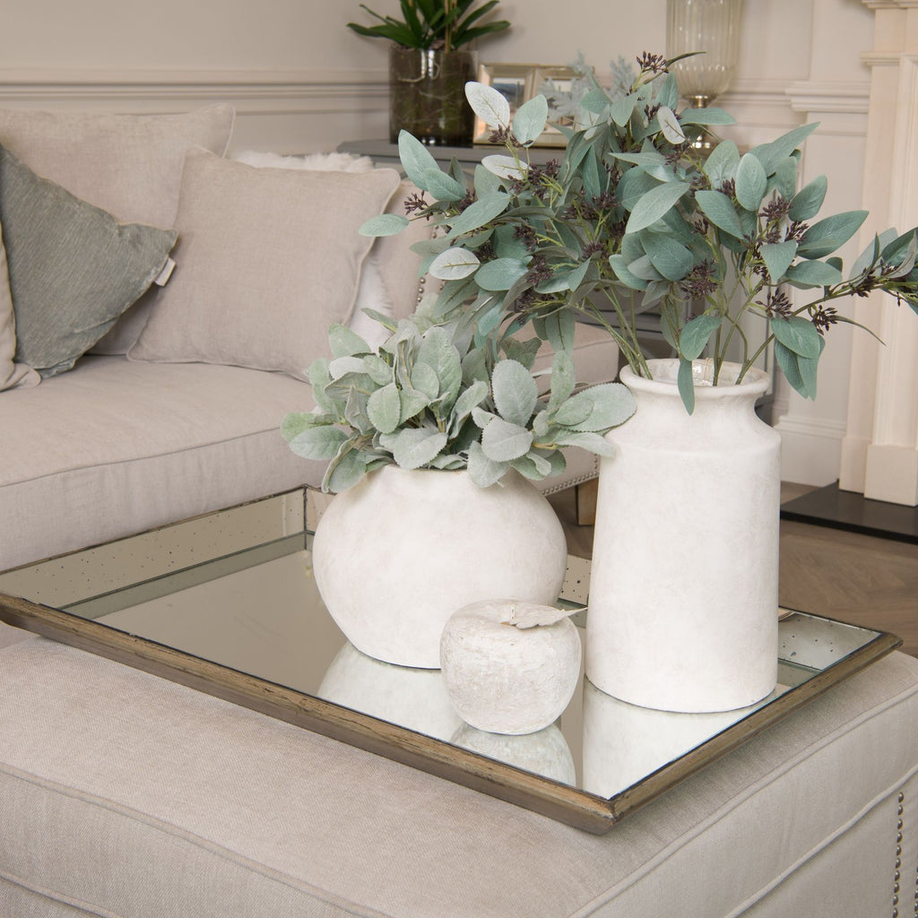 Plenmeller Large Distressed Mirrored Tray