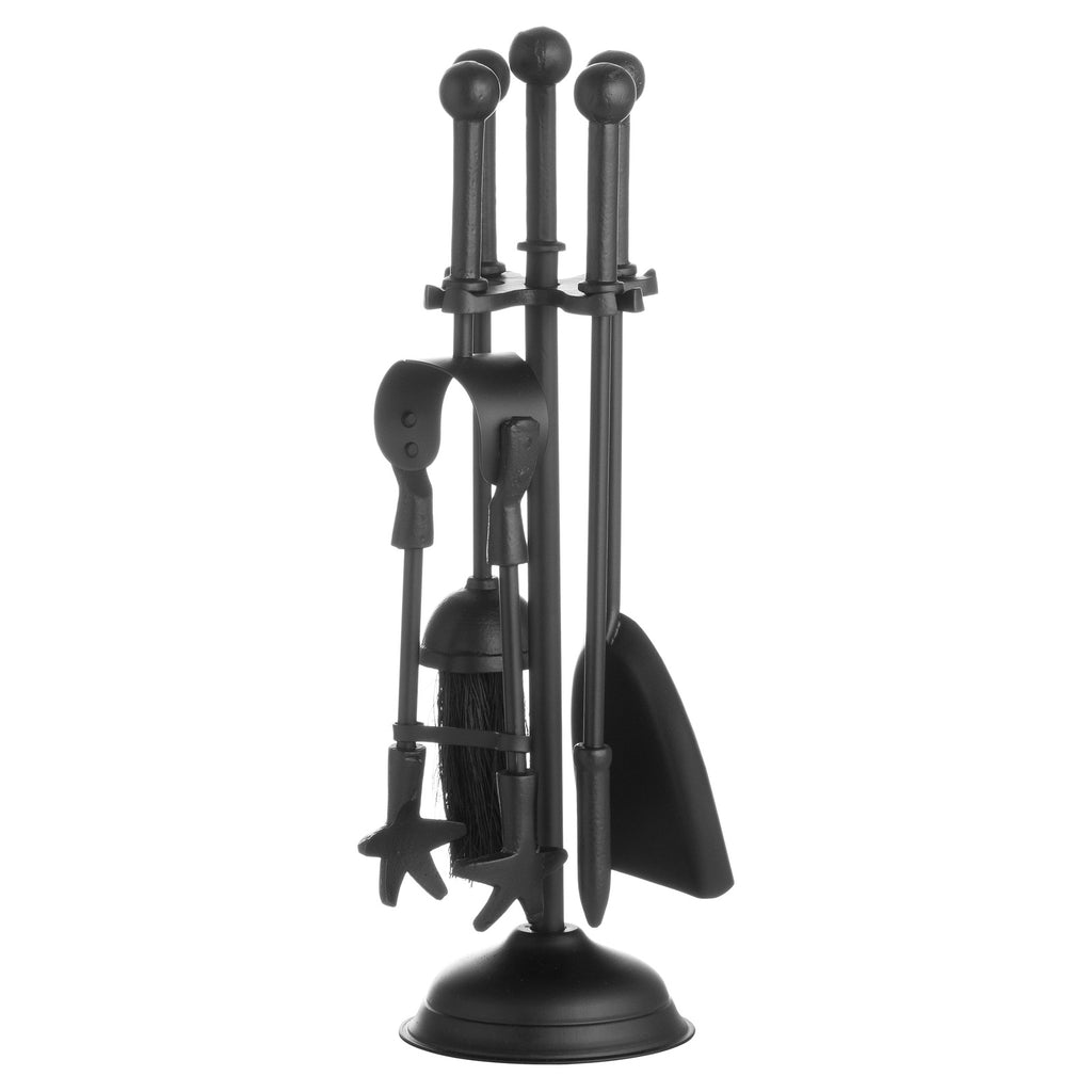 Wydon Black Ball Topped Companion Set