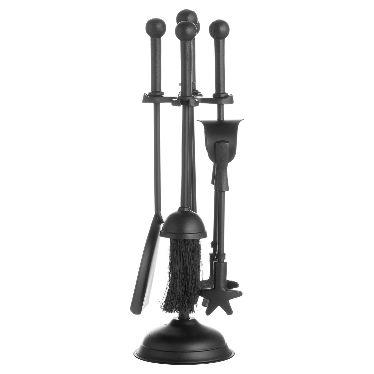 Wydon Black Ball Topped Companion Set