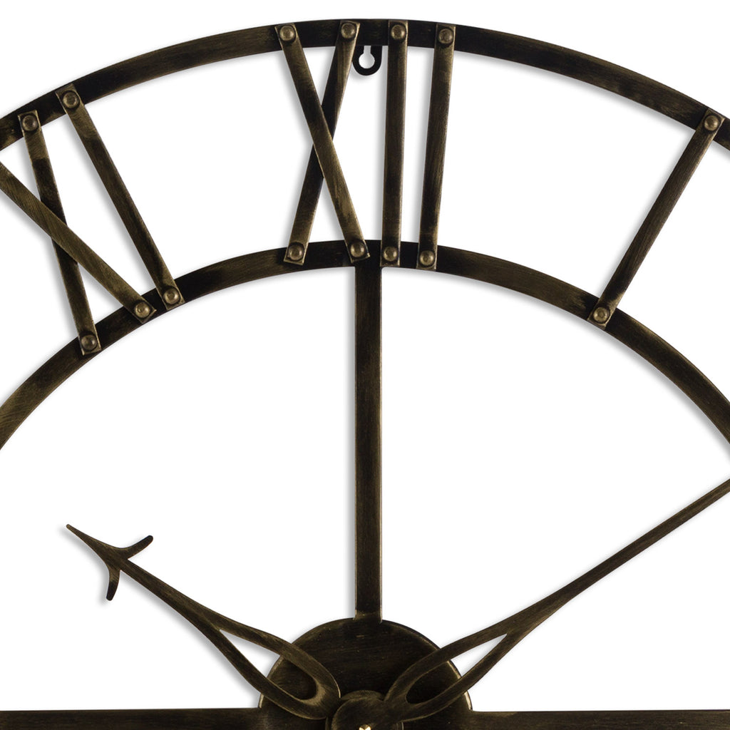 Thorngrafton Antique Brass Skeleton Wall Clock