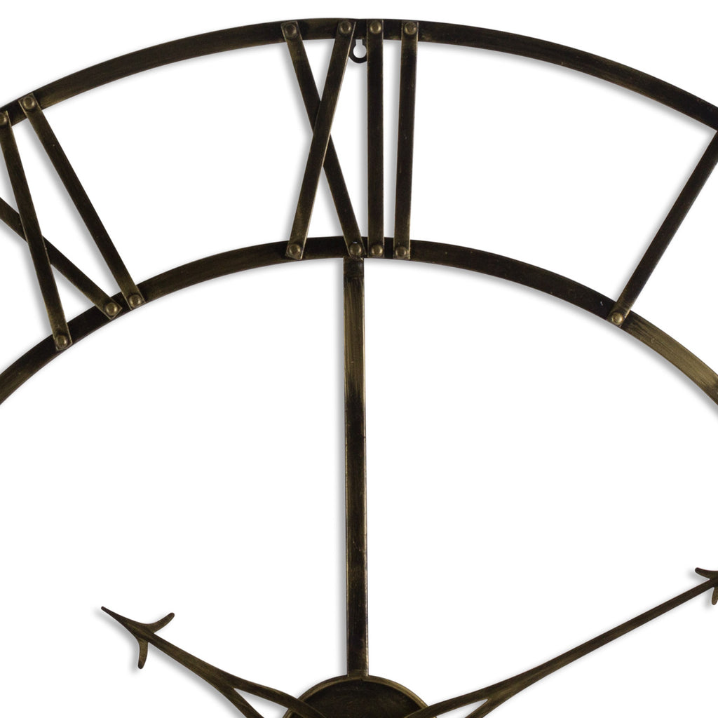 Staward Large Antique Brass Skeleton Clock
