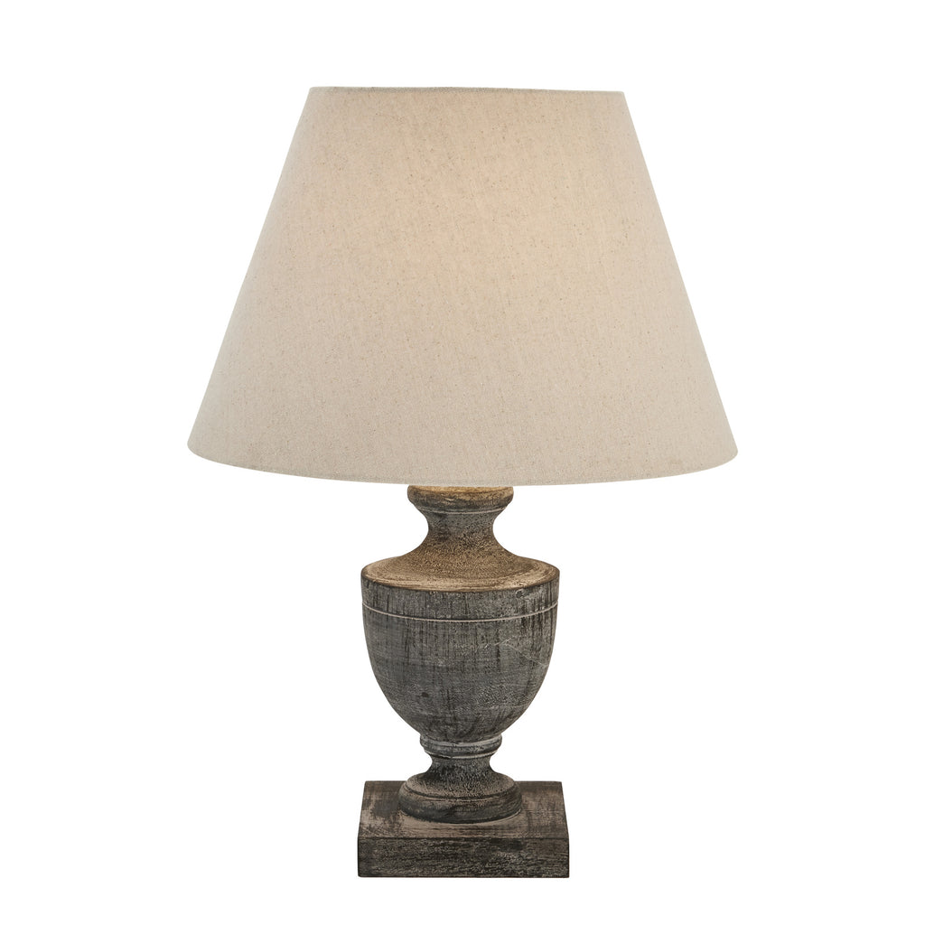 Druridge Wooden Urn Table Lamp