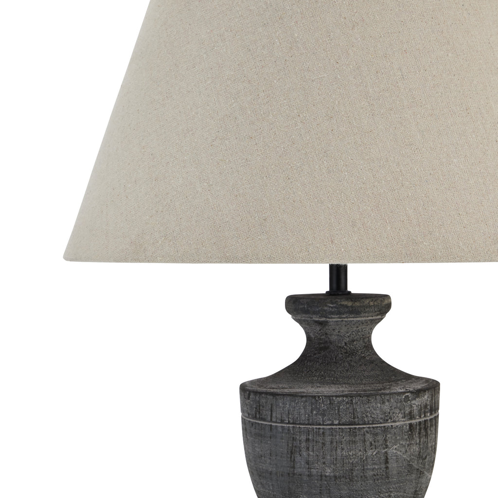 Druridge Wooden Urn Table Lamp