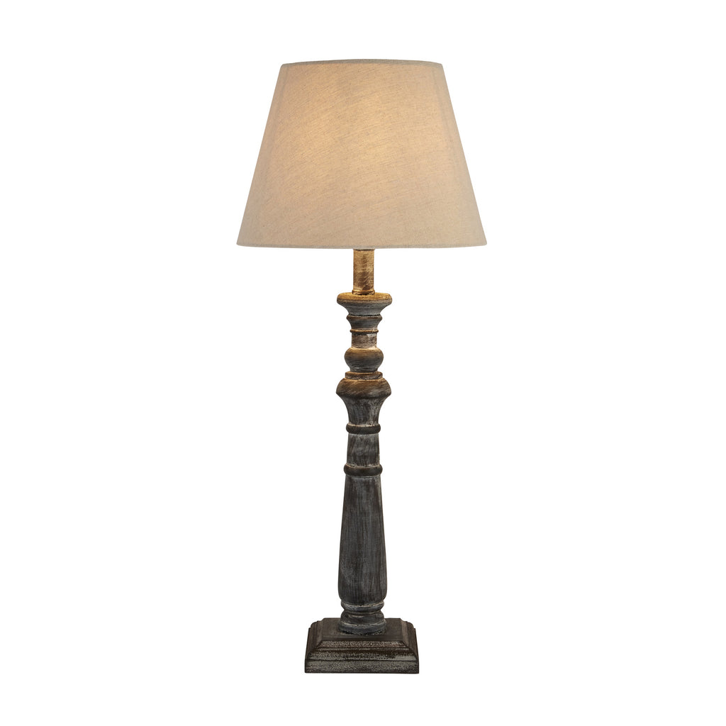 Acklington Wooden Column Table Lamp