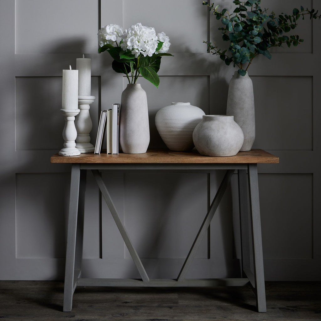 Wooler Tall Stone-Effect Vase