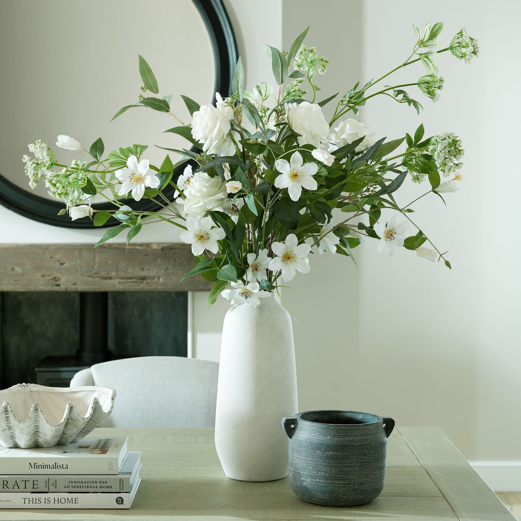 Wooler Tall Stone-Effect Vase