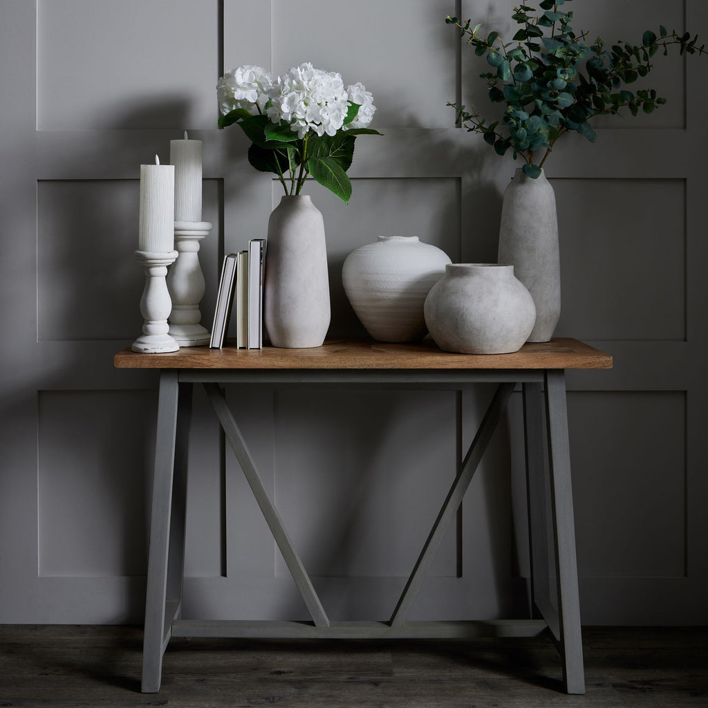 Akeld Tall Stone-Effect Vase