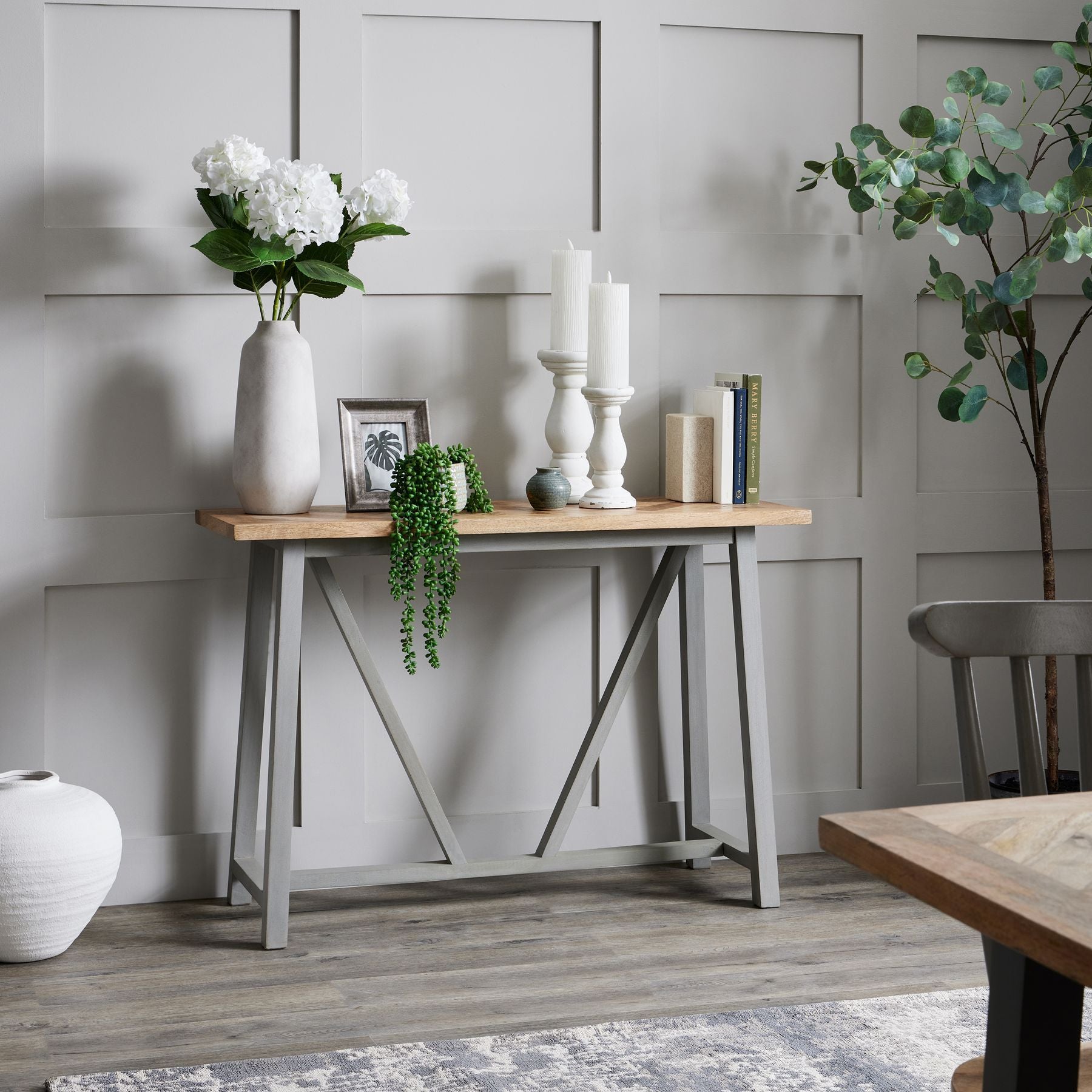 Akeld Tall Stone-Effect Vase