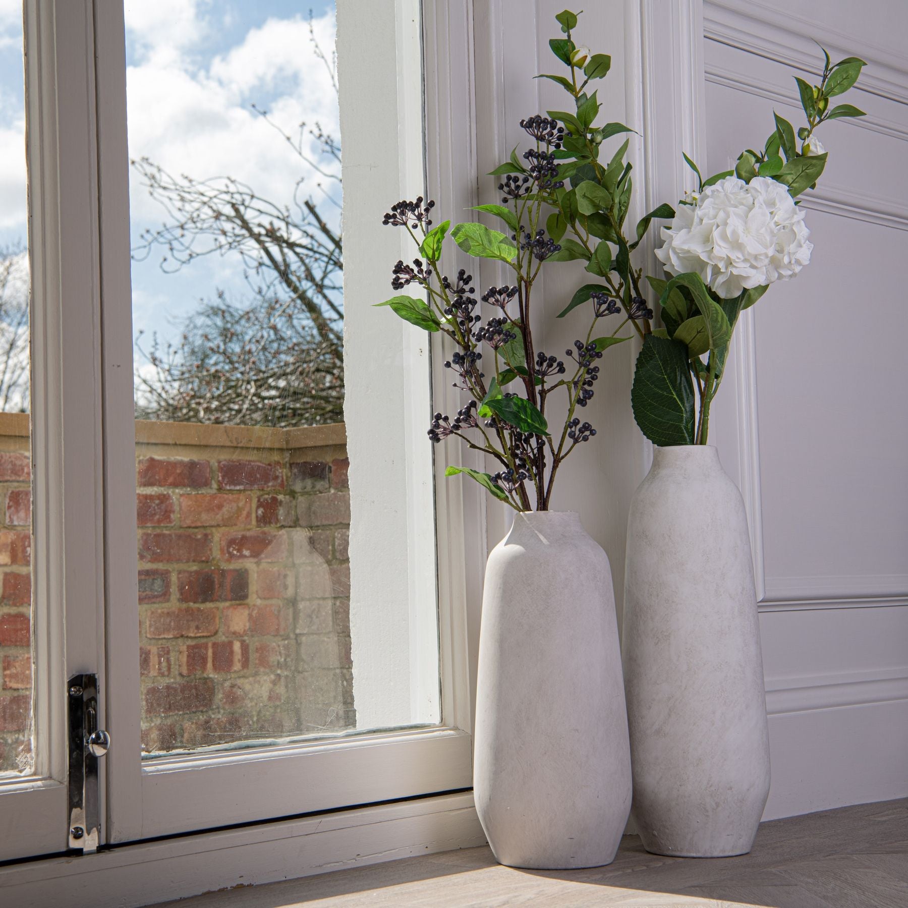 Akeld Tall Stone-Effect Vase
