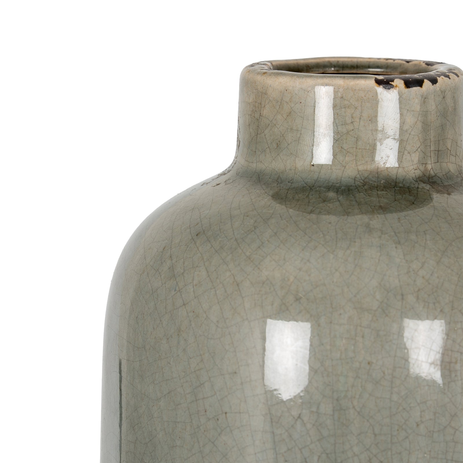 Wallington Grey Glazed Vase