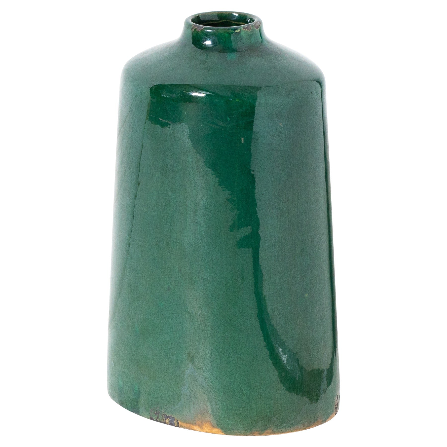 Carham Emerald Glazed Vase