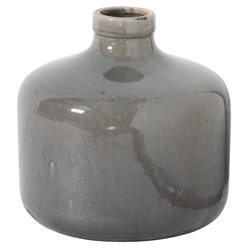 Norham Grey Glazed Vase
