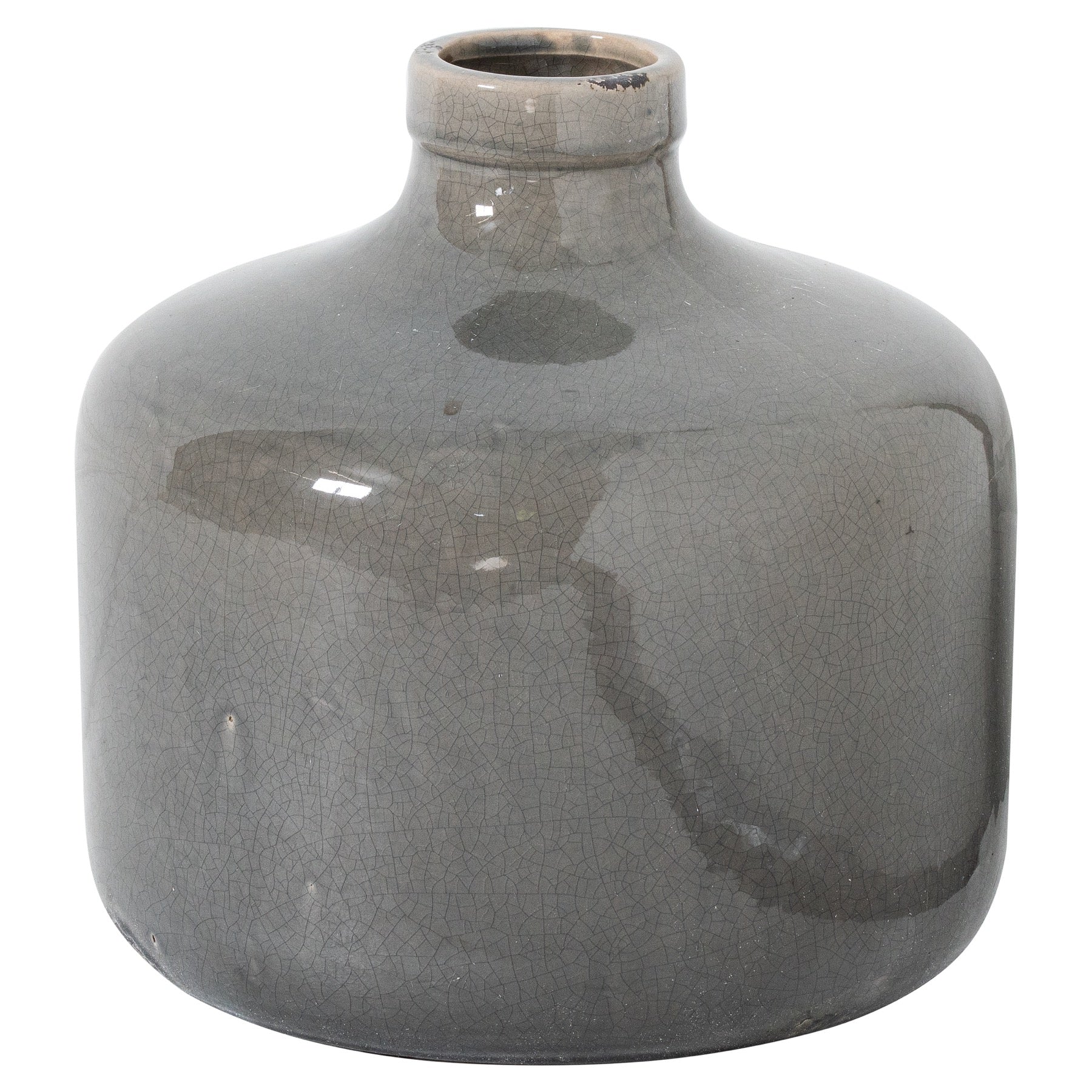 Norham Grey Glazed Vase