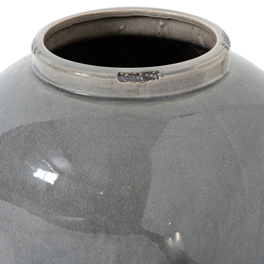 Elsdon Grey Glazed Vase