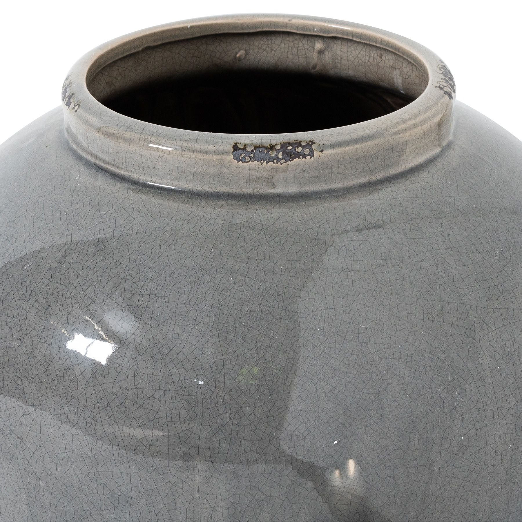Elsdon Grey Glazed Vase