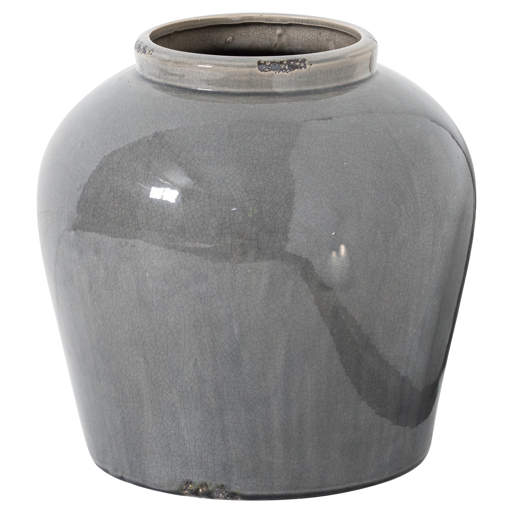 Elsdon Grey Glazed Vase