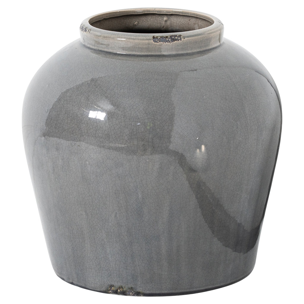 Elsdon Grey Glazed Vase