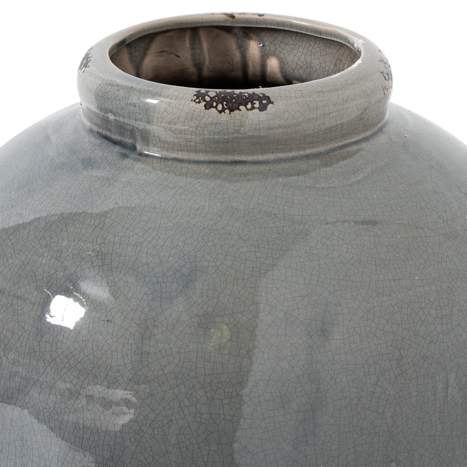 Hartburn Tall Grey Glazed Vase