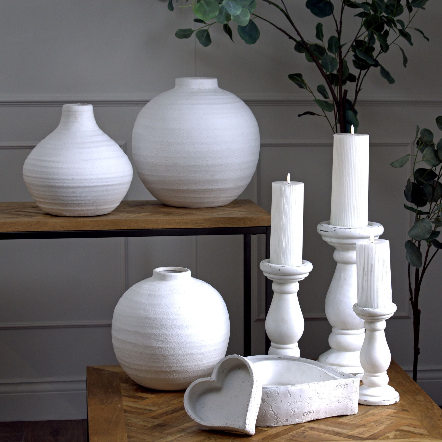 Greensidehill Large White Ceramic Vase