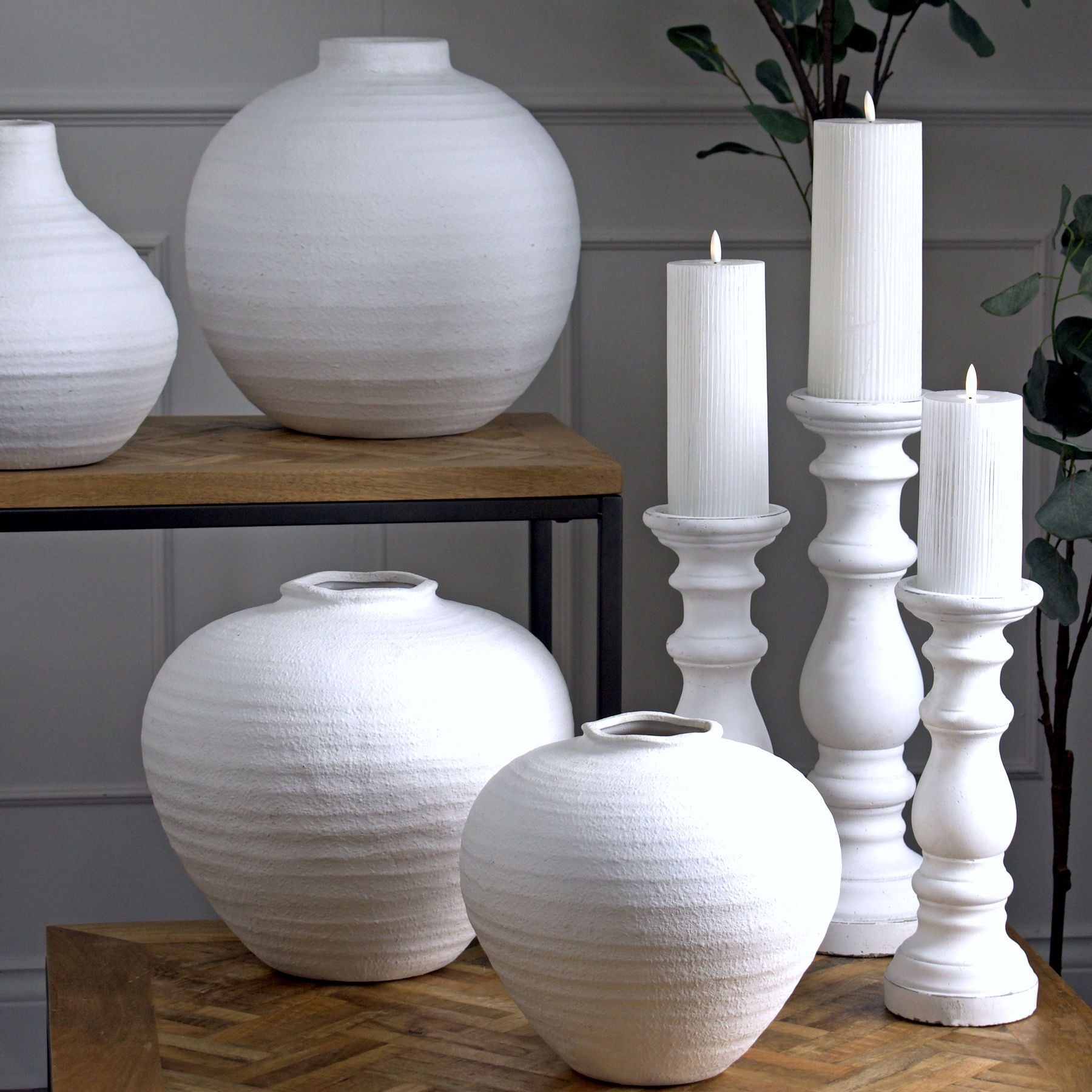 Roseden Matt White Ceramic Vase