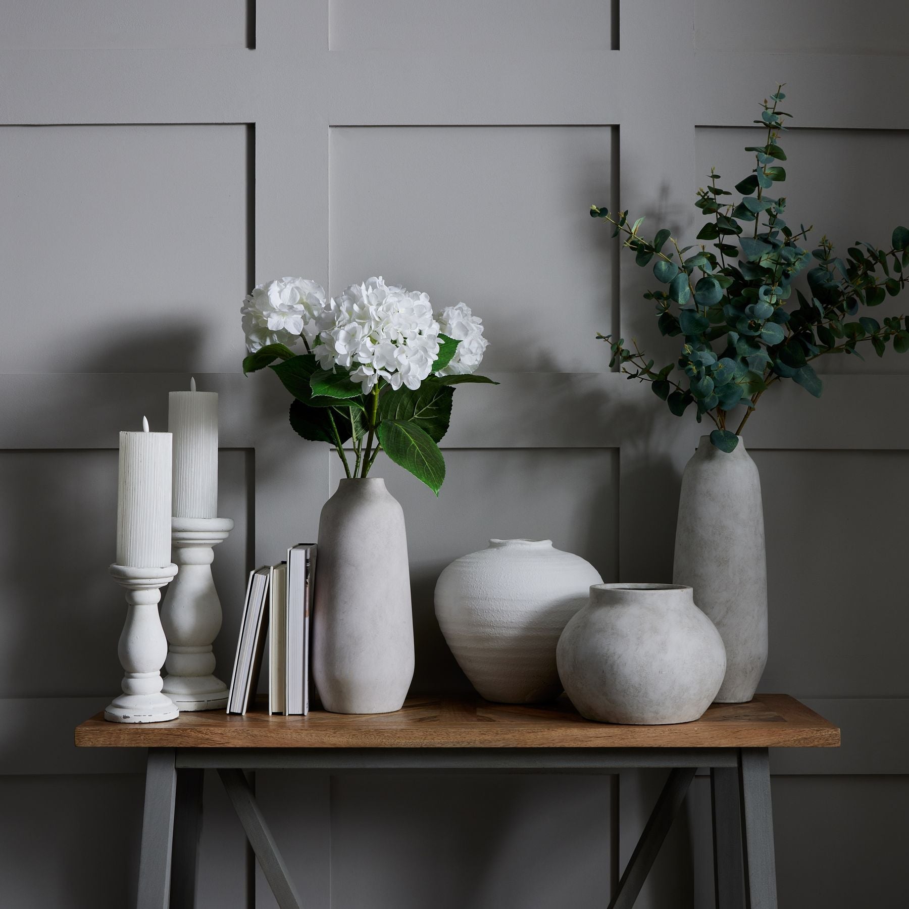 Roseden Matt White Ceramic Vase