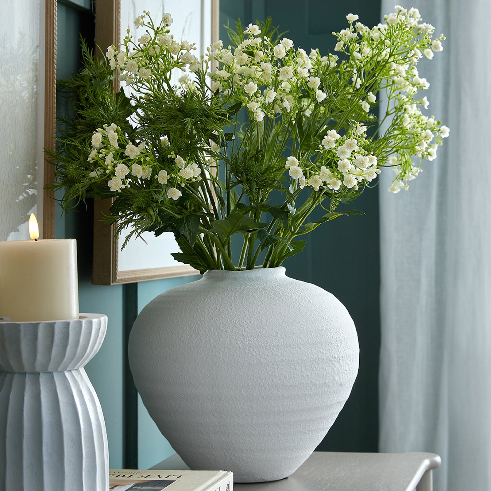 Hartside Large Matt White Vase