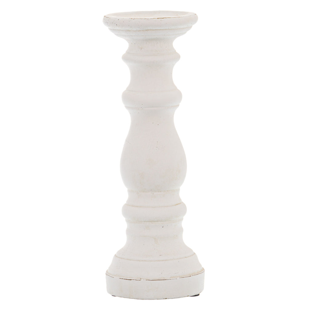 Eachwick Small Matt White Column Candle Holder